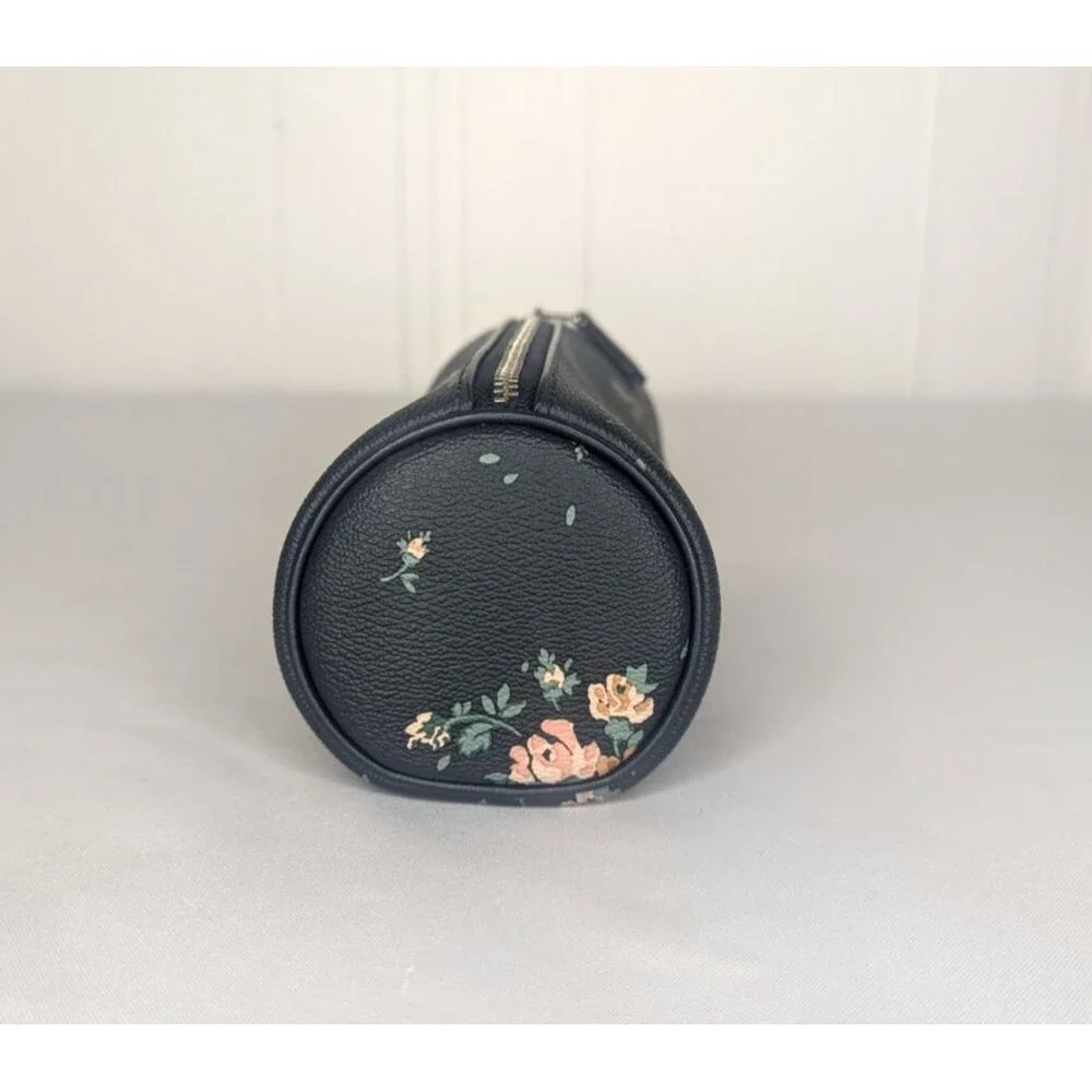 Rare Coach Black Rose Midnight Multi Bouquet Makeup Brush/Pencil Pouch NWT